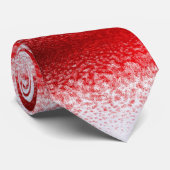 Elegant Red White Snowflakes Blizzard Stropdas (Opgerold)