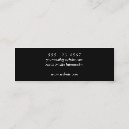 Elegant Red Wine Stain met wijnglas Mini Visitekaartje (Achterkant)