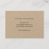 Elegant Red Wine Stain met wijnglas Visitekaartje (Achterkant)