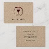 Elegant Red Wine Stain met wijnglas Visitekaartje (Voorkant / Achterkant)