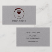 Elegant Red Wine Stain met wijnglas Visitekaartje (Voorkant / Achterkant)