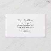 Elegant Red Wine Stain met wijnglas Visitekaartje (Achterkant)