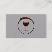 Elegant Red Wine Stain met wijnglas Visitekaartje (Voorkant)