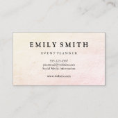 Elegant Red Wine Stain met wijnglas Visitekaartje (Achterkant)