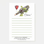 Elegant Red Wine Vineyard Winery Post-it Notes (Voorkant)