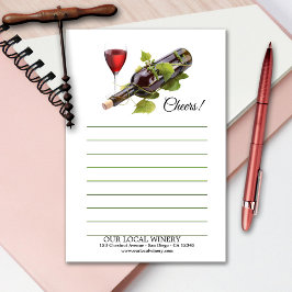 Elegant Red Wine Vineyard Winery Post-it Notes