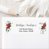 Elegant Red Winter Vrijgezellenfeest retouradres Etiket (Insitu)