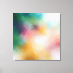Elegant Red Yellow Blue Paars Green Pink Modern Canvas Afdruk