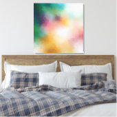 Elegant Red Yellow Blue Paars Green Pink Modern Canvas Afdruk (Insitu (Slaapkamer))