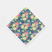 Elegant Red Yellow Rose Floral Pattern Servet (Hoek)