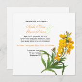 Elegant  Redoute gele bloemen bruiloft Kaart (Voorkant / Achterkant)