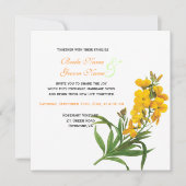 Elegant  Redoute gele bloemen bruiloft Kaart (Voorkant)