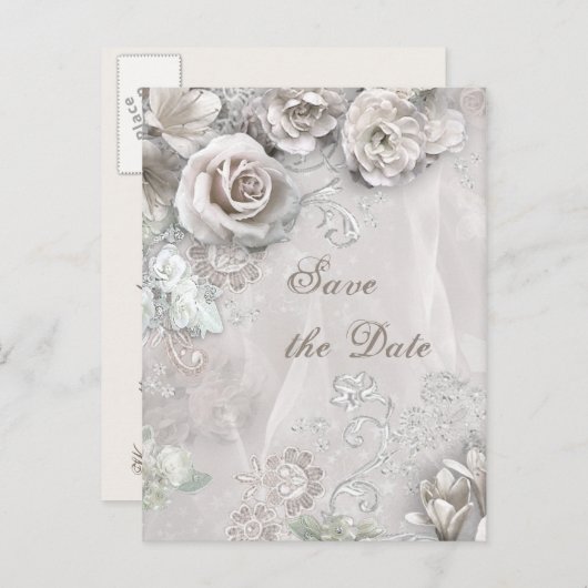 Elegant redt de dag aankondigingskaart (Voorkant / Achterkant)