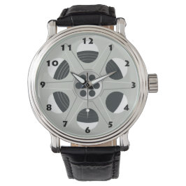 ELEGANT REEL RETRO MOVIE MET NUMMERS HORLOGE