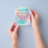 Elegant refined hair salon minimalist flyer (Hand)