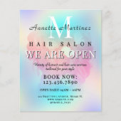 Elegant refined hair salon minimalist flyer (Voorkant)