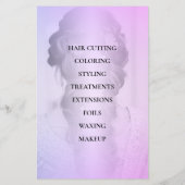 Elegant refined minimalist hair salon flyer (Achterkant)