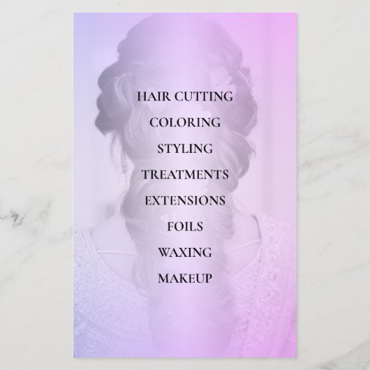 Elegant refined minimalist hair salon flyer (Achterkant)
