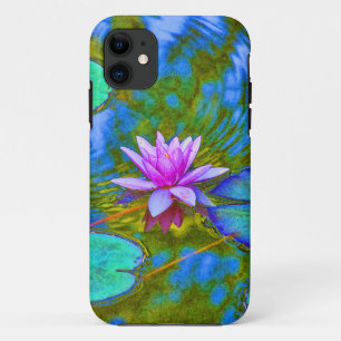 Elegant reflecteert roze water Lily in Pond iPhone 11 Hoesje
