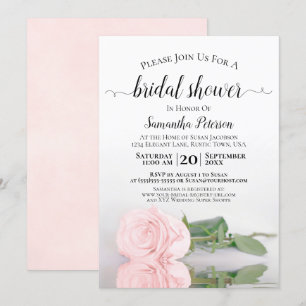 Elegant reflecterend Blush roze Vrijgezellenfeest Kaart