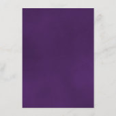 Elegant reflecterend Paars Roos bruiloft details Informatiekaartje (Achterkant)