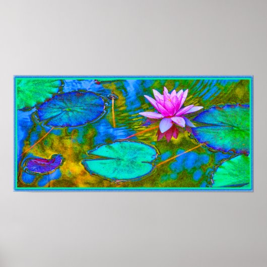 Elegant Reflections Namaste Yoga Lotus Poster (Voorkant)