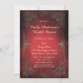  Elegant Regal Gold en Rood Vrijgezellenfeest Kaart (Voorkant)