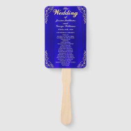 Elegant Regal Golden Typografie Trouwprogramma Handwaaier