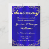 Elegant Regal Golden Typography Jubileum Kaart (Voorkant)