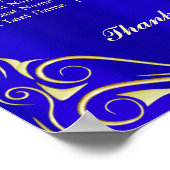 Elegant Regal Golden Typography Seat Chart Poster (Hoek)