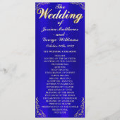 Elegant Regal Golden Typography Wedding Programmakaart (Voorkant)