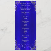 Elegant Regal Golden Typography Wedding Programmakaart (Achterkant)