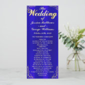 Elegant Regal Golden Typography Wedding Programmakaart (Staand voorkant)