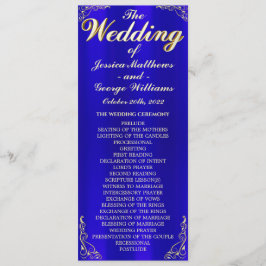 Elegant Regal Golden Typography Wedding Programmakaart