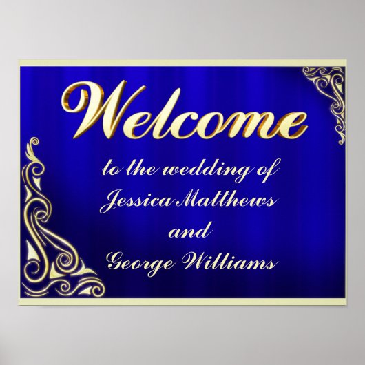 Elegant Regal Golden Typography Welcome Poster (Voorkant)