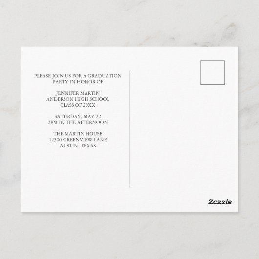 Elegant regenboog Afstuderen foto Senior 2024 Part Briefkaart (Achterkant)