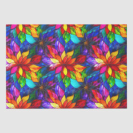 Elegant regenboog gebrandschilderd glas patroon tissuepapier