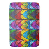 Elegant regenboog gekleurd glaspatroon badmat (Voorkant Verticaal)