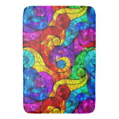 Elegant regenboog gekleurd glaspatroon badmat (Voorkant Verticaal)