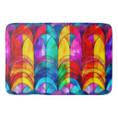 Elegant regenboog gekleurd glaspatroon badmat (Voorkant)