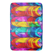 Elegant regenboog gekleurd glaspatroon badmat (Voorkant Verticaal)