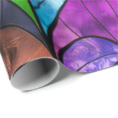 Elegant regenboog gekleurd glaspatroon cadeaupapier (Rol Hoek)