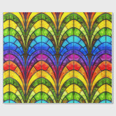 Elegant regenboog gekleurd glaspatroon cadeaupapier (Vlak)