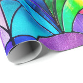 Elegant regenboog gekleurd glaspatroon cadeaupapier (Rol Hoek)