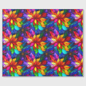 Elegant regenboog gekleurd glaspatroon cadeaupapier (Vlak)
