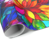 Elegant regenboog gekleurd glaspatroon cadeaupapier (Rol Hoek)