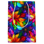 Elegant regenboog gekleurd glaspatroon medium cadeauzakje (Voorkant)