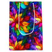 Elegant regenboog gekleurd glaspatroon medium cadeauzakje (Achterkant)