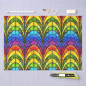 Elegant regenboog gekleurd glaspatroon tissuepapier (Craft)