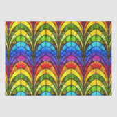 Elegant regenboog gekleurd glaspatroon tissuepapier (Voorkant)